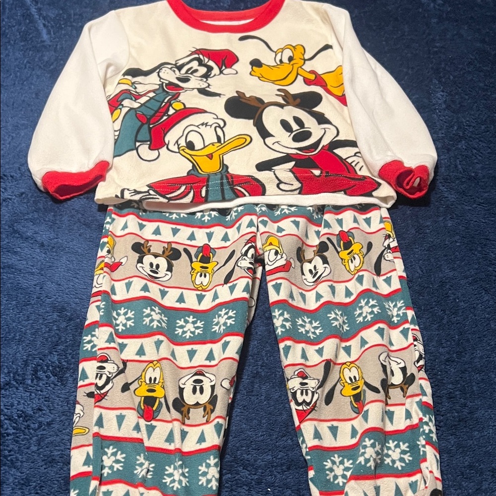 Disney Kids Pajama Set - White, Red, and Blue